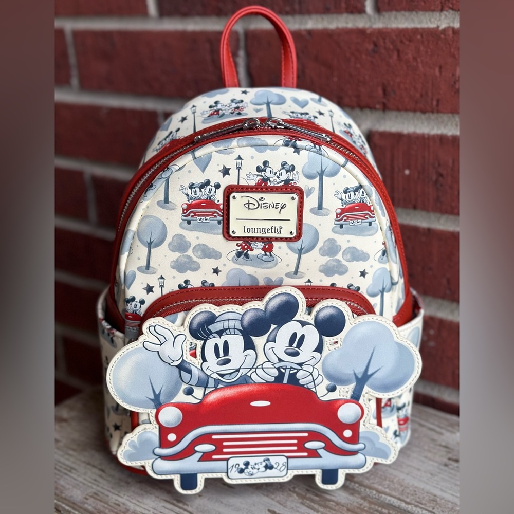 Mickey and Minnie Car Ride - Runaway Railway Loungefly Backpack